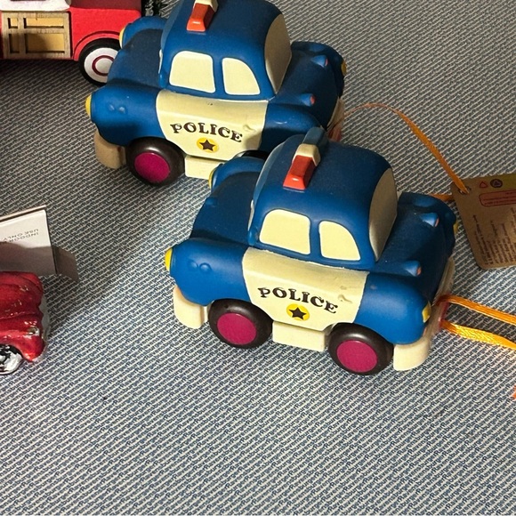 Vintage-Style Christmas Vehicle Ornaments Bundle - Fair Condition Lot of 6 - Picture 4 of 5